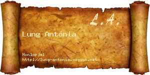 Lung Antónia névjegykártya